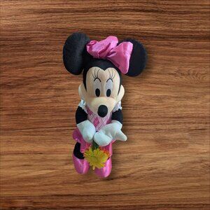 Disney Minnie Mouse 25" Plush Easter Door Greeter Pink Dress Flowers